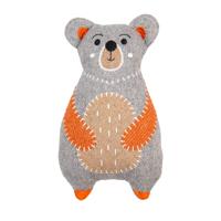 Jack and Vanilla Hondenspeelgoed - Knuffel met piep en knisper - Gerecycled - Beer - 26 cm
