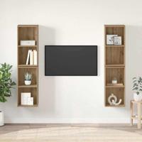 Tv-meubelset 4 pcs Artisan Eiken 37 x 37 x 72 cm Bewerkt hout