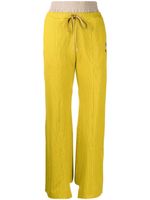 Maison MIHARA YASUHIRO pantalon évasé à patch logo - Jaune