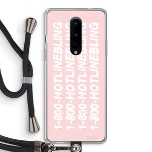 Hotline bling pink: OnePlus 8 Transparant Hoesje met koord