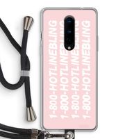 Hotline bling pink: OnePlus 8 Transparant Hoesje met koord