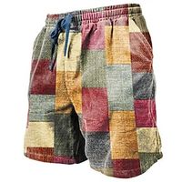 Voor heren Korte broek Zomer korte broeken Casual korte broek Zak Trekkoord Elastische taille Grafisch Kleurenblok Geometrisch patroon Ademend Zacht Korte Casual Dagelijks Feestdagen Modieus Lightinthebox - thumbnail