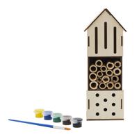 Insectenhotel - DIY - hout - 23,5 cm - inclusief verf - educatief - bijenhotel/Insectenhuis