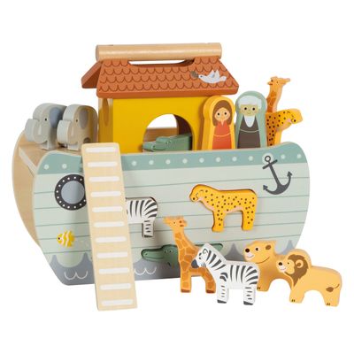 Small Foot houten vormenstoof ark van noach safari, 15dlg.