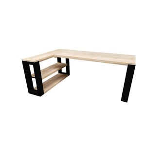 Wood4you - Hoekbureau - New Orleans - steigerhout met zijkastje - 190/120 190/120 Hout - Werkbureau