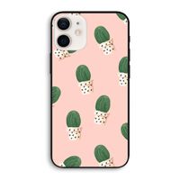 Cactusprint roze: iPhone 12 Biologisch afbreekbaar hoesje