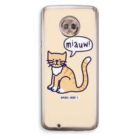 Miauw: Motorola Moto G6 Transparant Hoesje Miauw: Motorola Moto G6 Transparant Hoesje