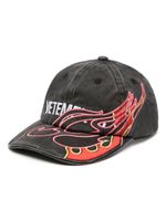 VETEMENTS casquette en coton à logo brodé - Noir