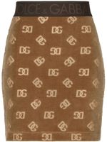 Dolce & Gabbana minijupe à motif monogrammé en jacquard - Marron