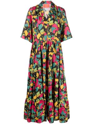 La DoubleJ robe The J en soie - Vert