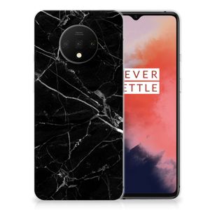 OnePlus 7T TPU Siliconen Hoesje Marmer Zwart - Origineel Cadeau Vader