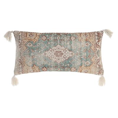 Kussen DKD Home Decor 60 x 10 x 30 cm Beige Blauw Arabisch Franjes