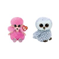Ty - Knuffel - Beanie Boo's - Camilla Poodle & Owlette Owl