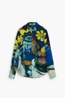 Overhemd met lange mouwen stilleven - BLUE - M