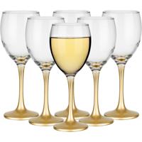 Wijnglazen - 6x - Gold collection - 300 ml - glas - thumbnail