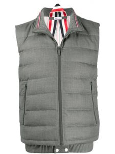 Thom Browne gilet matelassé Super 120s - Gris