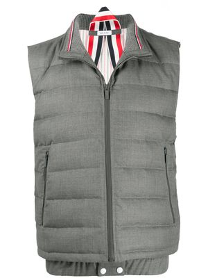 Thom Browne gilet matelassé Super 120s - Gris