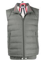 Thom Browne gilet matelassé Super 120s - Gris