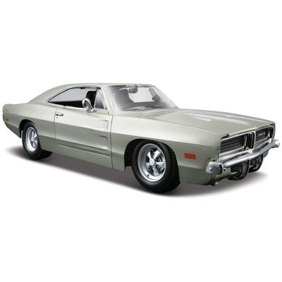 Modelauto/speelgoedauto Dodge Charger R/T 1969 - zilver - schaal 1:24 Modelauto/speelgoedauto Dodge Charger R/T 1969 - zilver - schaal 1:24