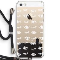 Eye pattern #3: iPhone 5 / 5S / SE Transparant Hoesje met koord