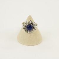 Zilveren Ring met Lapis Lazuli Maat 16 - Model 1 (Sterling Zilver 925) - thumbnail