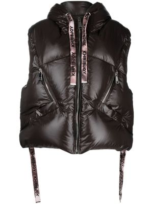Khrisjoy gilet matelassé à capuche - Marron