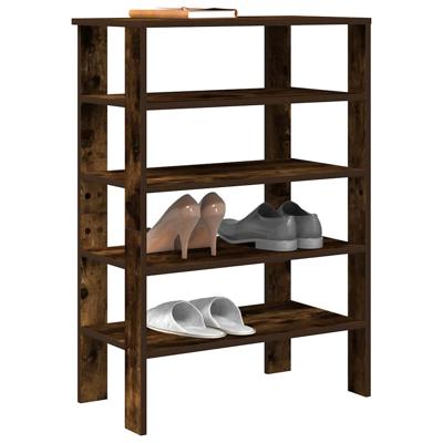 Schoenenrek 61x32x87,5 cm bewerkt hout gerookt eikenkleurig
