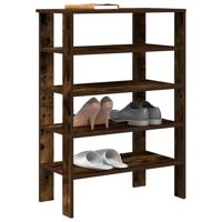 Schoenenrek 61x32x87,5 cm bewerkt hout gerookt eikenkleurig Schoenenrek 61x32x87,5 cm bewerkt hout gerookt eikenkleurig