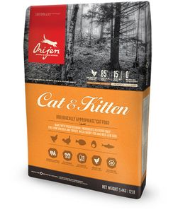 Orijen Cat & Kitten droogvoer voor kat Kip, Turkije 5,4 kg