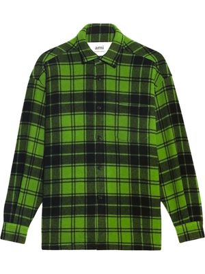 AMI Paris chemise à carreaux - Vert