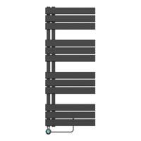 Belrad Handdoekradiator Elektrische Links Aansluiting/Comb- Zwart 1200X500 BUCZE1200500