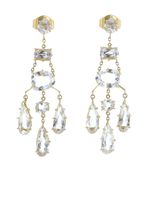 HStern Pendants d'oreilles en or jaune et cristal de roche pre-owned (années 2010) - Blanc - thumbnail