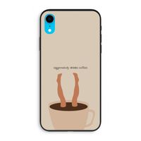Aggressively drinks coffee: iPhone XR Biologisch afbreekbaar hoesje