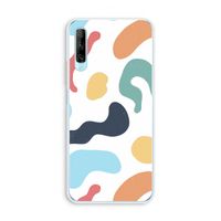 Memphis Shapes Blue: Huawei P Smart Pro Transparant Hoesje