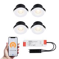 4x Cadiz witte Smart LED Inbouwspots complete set - Wifi & Bluetooth - 12V - 3 Watt - 2700K warm wit - thumbnail