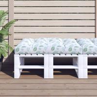 VidaXL Palletkussen bladpatroon 120x80x12 cm stof