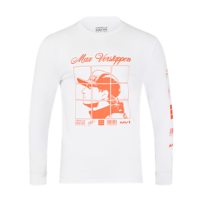 Red Bull Racing Truien - XXL - MV Puzzle Longsleeve - Wit - Max Verstappen