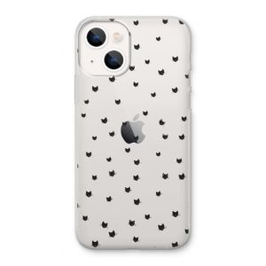 Kleine kattenkopjes: iPhone 13 Transparant Hoesje