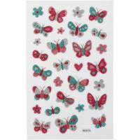Creativ Company Glitter stickers, vlinders, vel 10x16 cm, 1 vel