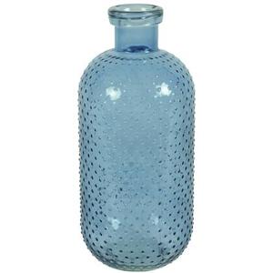 Countryfield Bloemenvaas Cactus Dots - blauw - glas - D15 x H35 cm