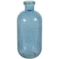 Countryfield Bloemenvaas Cactus Dots - blauw - glas - D15 x H35 cm