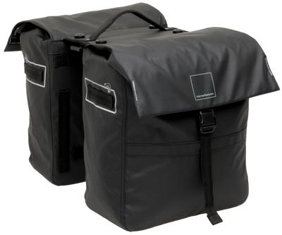 Dubbele fietstas New Looxs Leeds Double MIK 2.0 - 38 liter - 33 x 18 x 38 cm (2x) - Black