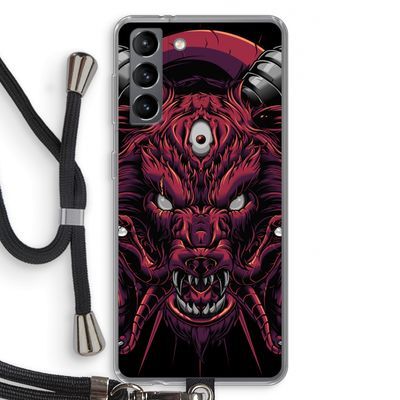 Hell Hound and Serpents: Samsung Galaxy S21 Transparant Hoesje met koord