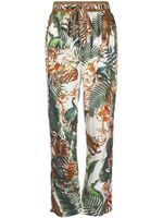 Camilla pantalon sarouel à imprimé Tiger Trap - Vert