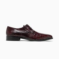 Paulo Bellini Lariana Heren Geklede Veterschoenen Bordeaux Kroko