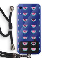 Smiley watermeloenprint: Honor Play 8A Transparant Hoesje met koord