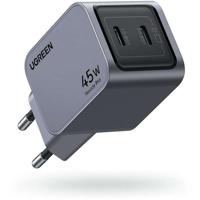 UGREEN AC-adapter - GaN 2 USB-C-poorten - 45W - Grijs