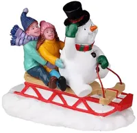 Lemax sledding with frosty kerstdorp figuur type 4 Vail Village 2022