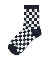 HEMA Damessokken ruiten blauw (blauw)