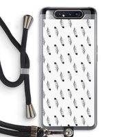 Pluimen: Samsung Galaxy A80 Transparant Hoesje met koord